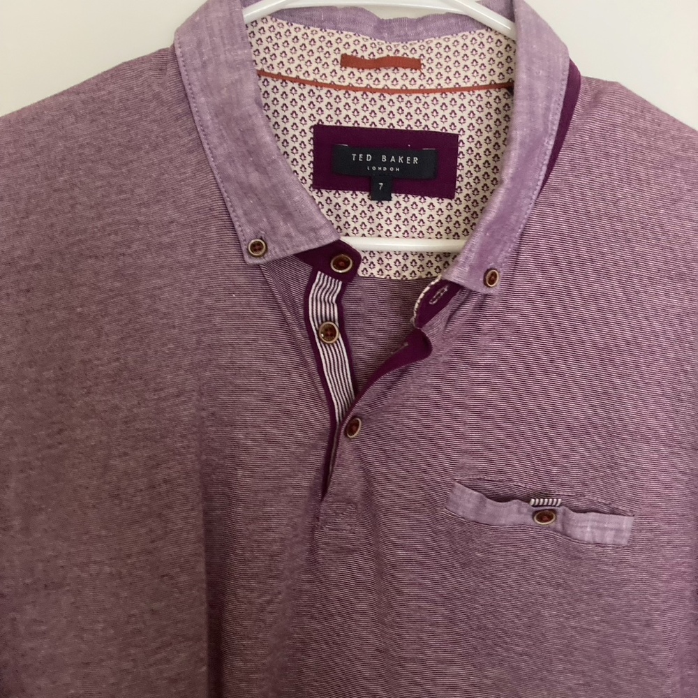 Ted Baker short sleeve polo in purple
